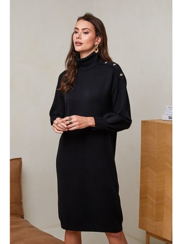 Soft Cashmere Gebreide jurk zwart