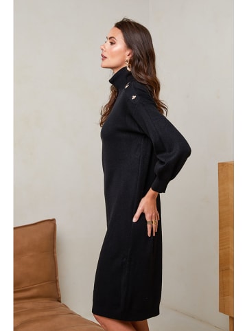 Soft Cashmere Strickkleid in Schwarz