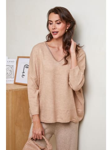 Soft Cashmere Pullover in Hellbraun