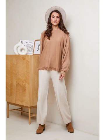 Soft Cashmere Pullover in Hellbraun