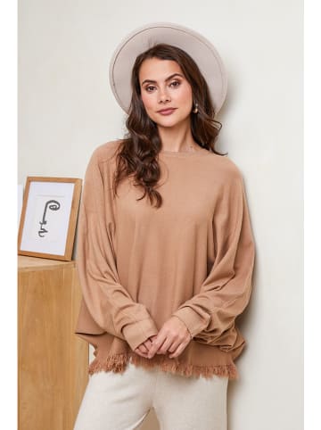 Soft Cashmere Pullover in Hellbraun