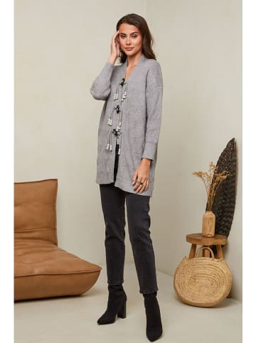 Soft Cashmere Cardigan in Grau