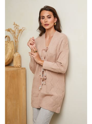 Soft Cashmere Kardigan w kolorze szarobrązowym