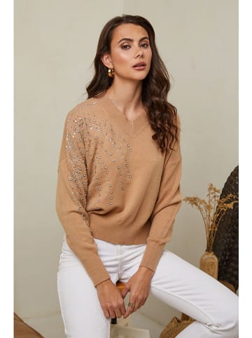 Soft Cashmere Trui lichtbruin
