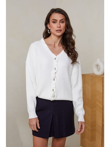 Soft Cashmere Kardigan w kolorze białym