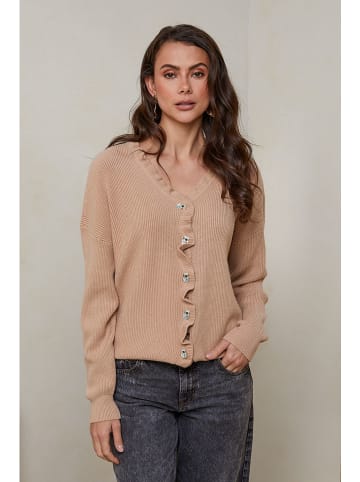 Soft Cashmere Kardigan w kolorze jasnobrązowym