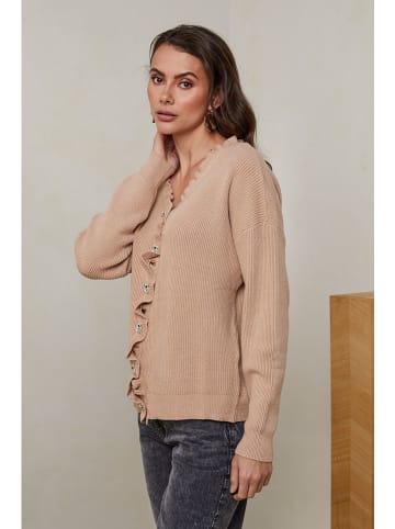 Soft Cashmere Kardigan w kolorze jasnobrązowym
