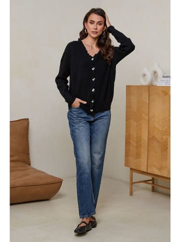 Soft Cashmere Kardigan w kolorze czarnym