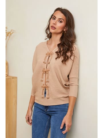Soft Cashmere Cardigan in Hellbraun