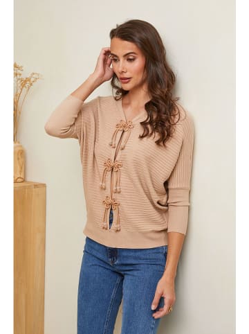 Soft Cashmere Kardigan w kolorze jasnobrązowym