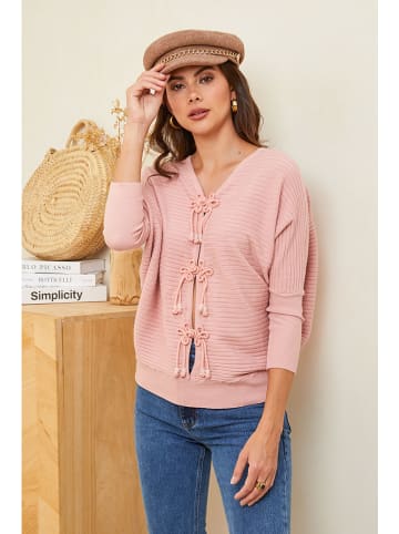Soft Cashmere Cardigan in Rosa