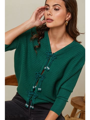 Soft Cashmere Kardigan w kolorze zielonym