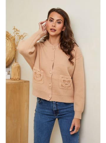 Soft Cashmere Cardigan in Hellbraun