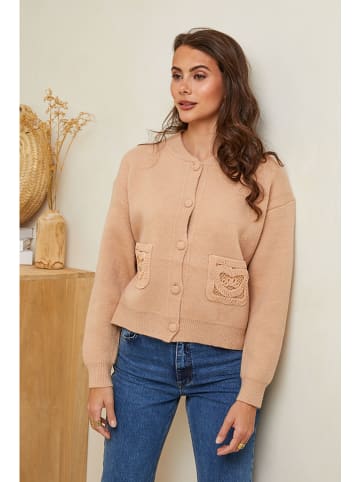 Soft Cashmere Cardigan in Hellbraun