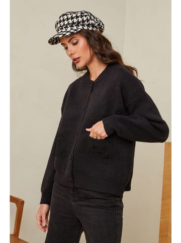Soft Cashmere Cardigan in Schwarz