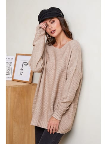 Soft Cashmere Pullover in Hellbraun