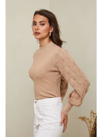 Soft Cashmere Pullover in Hellbraun