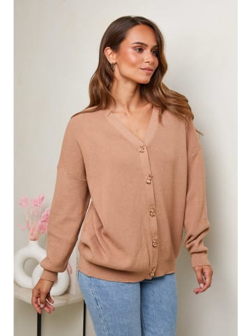 Soft Cashmere Kardigan w kolorze karmelowym