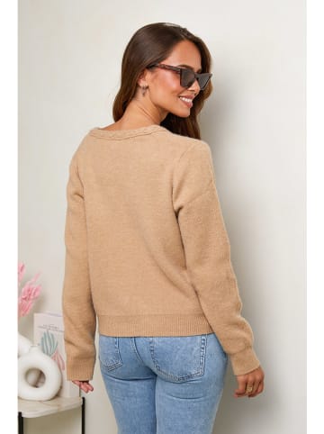 Soft Cashmere Cardigan in Camel