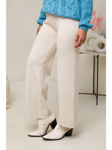 Soft Cashmere Spodnie w kolorze beżowym