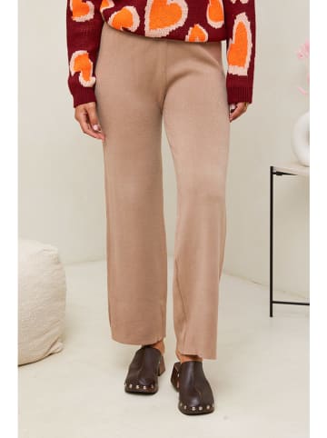 Soft Cashmere Spodnie w kolorze karmelowym