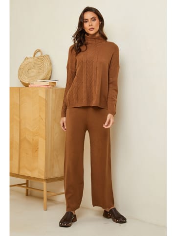 Soft Cashmere Broek lichtbruin