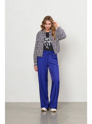 &Co Woman Blouson "Paloma" zwart/blauw