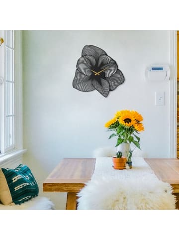 Wallity Zegar ścienny w kolorze czarnym - Ø 49 cm