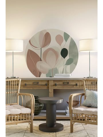 Wallity Wandsticker beige/groen - Ø 78 cm