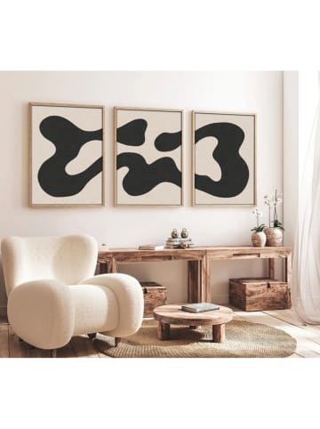 Wallity 3er-Set: Gerahmte Kunstdrucke