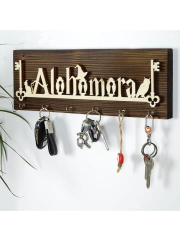 Wallity Schlüsselleiste in Braun - (L)14 x (B)40 cm