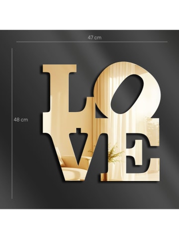 Wallity Lustro w kolorze żółtym - 48 x 47 cm