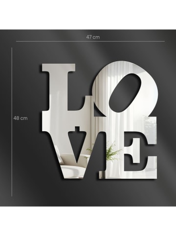 Wallity Spiegel zilverkleurig - (L)48 x (B)47 cm