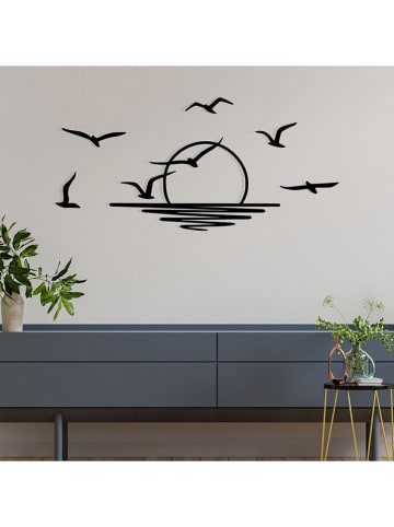 wall addiction 5er-Set: Wanddekoration in Schwarz