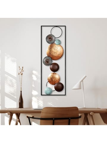 Wallity Wanddecor zwart/bruin/goudkleurig - (L)90 x (B)32 cm