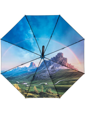 FARE Stockschirm in Schwarz/ Bunt - Ø 105 cm