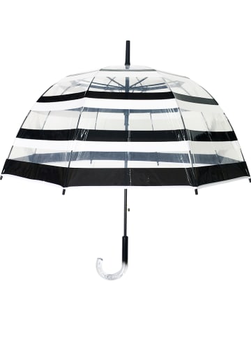 SMATI Stockschirm "Stripes" in Transparent/ Schwarz - Ø 86 cm