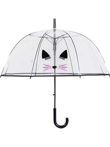 SUSINO Stockschirm "Cute Cat" in Transparent/ Schwarz - Ø 85 cm