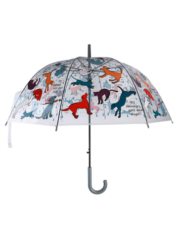 Esschert Design Kinderparaplu "It's raining cats and dogs" transparant/meerkleurig - Ø 71 cm