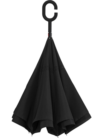 FALCONETTI Inside-Out-Schirm in Schwarz - Ø 110 cm