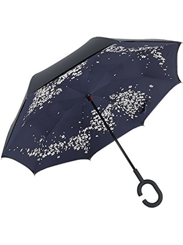 Le Monde du Parapluie Inside-out-paraplu "Cherry Blossom" lichtroze/zwart - Ø 85 cm