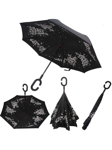 Le Monde du Parapluie Inside-out-paraplu "Cherry Blossom" lichtroze/zwart - Ø 85 cm