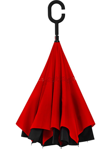 Impliva Inside-out-paraplu rood/zwart - Ø 107 cm