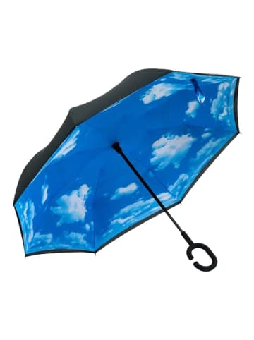 Le Monde du Parapluie Inside-Out-Schirm in Schwarz/ Blau - Ø 105 cm