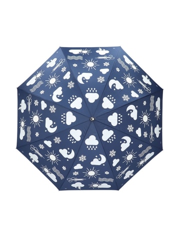 Esschert Design Parasol w kolorze granatowym ze wzorem - Ø 120 cm