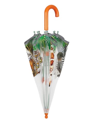 PERLETTI Kinderschirm "Safari Crew" in Transparent/ Bunt - Ø 64 cm