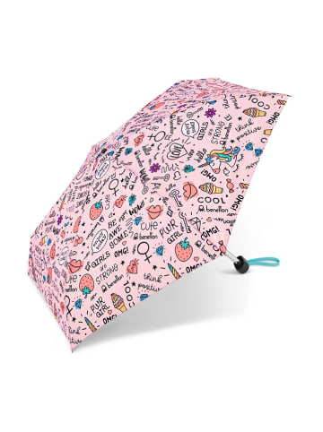 Benetton Zakparaplu lichtroze/meerkleurig - Ø 87 cm
