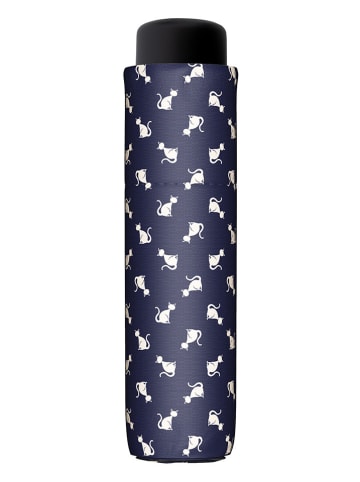 Doppler Taschenschirm in Dunkelblau/ Weiß - Ø 89 cm