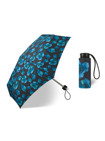 happy rain Taschenschirm in Schwarz/ Blau - Ø 90 cm