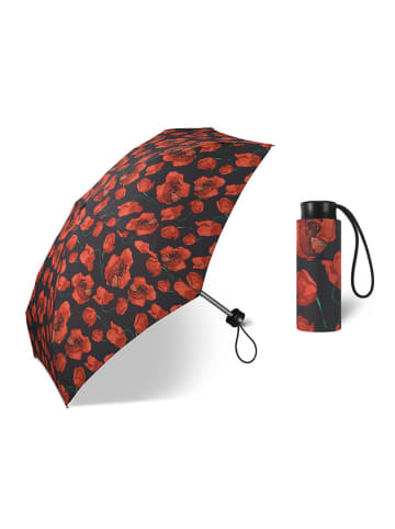 happy rain Taschenschirm in Schwarz/ Rot - Ø 90 cm